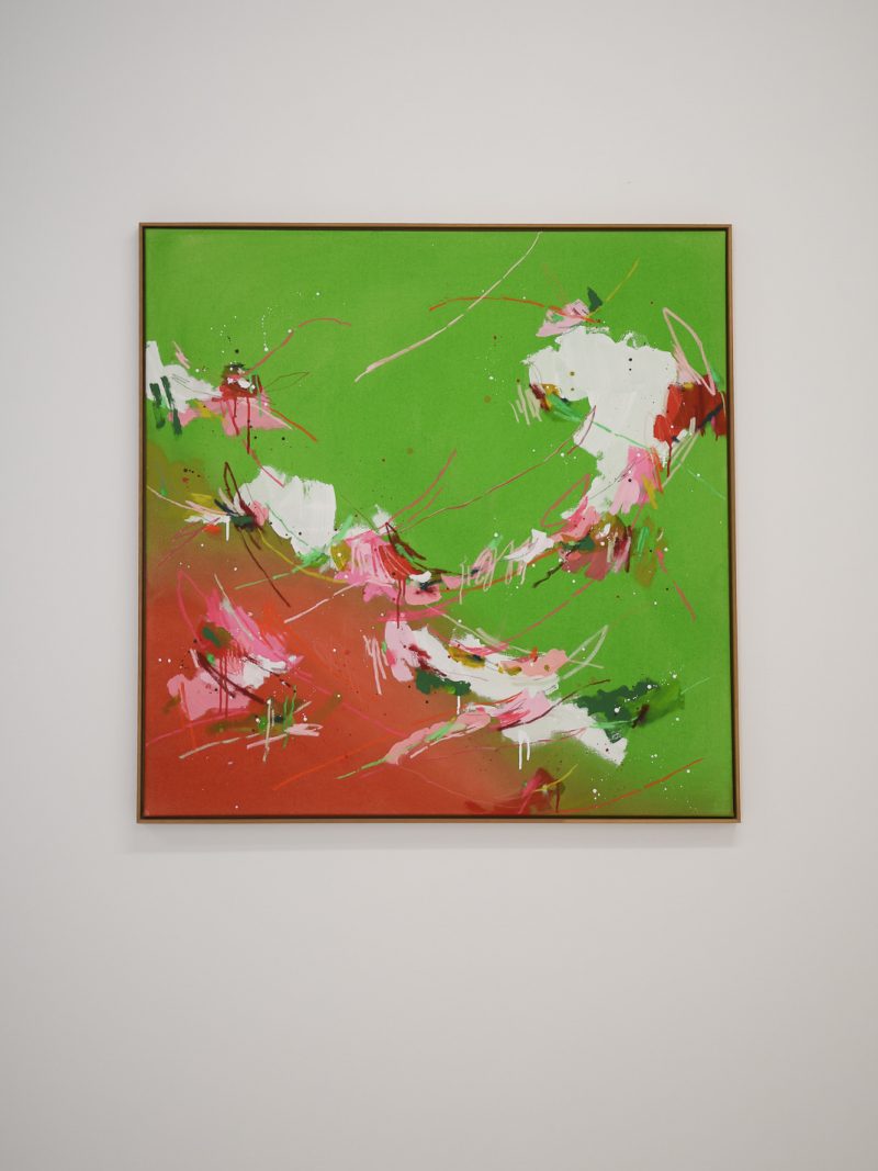 strawberry matcha 01 | 100x100cm