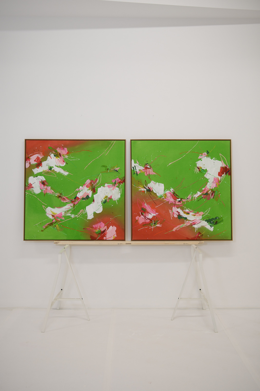 strawberry matcha 01 | 100x100cm – Bild 6