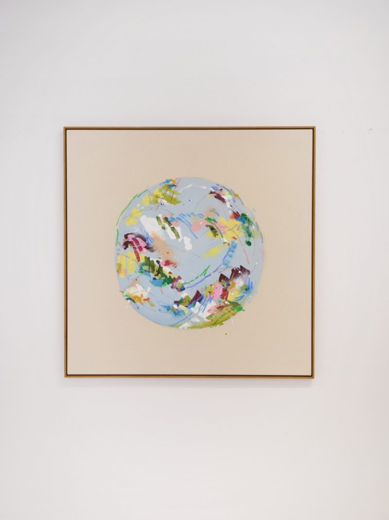 big world - blue | 100x100cm