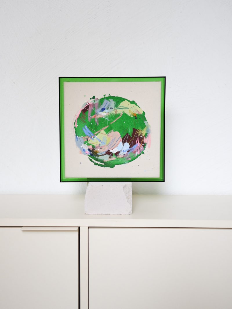 whole world - green multi 03 | 24x24cm