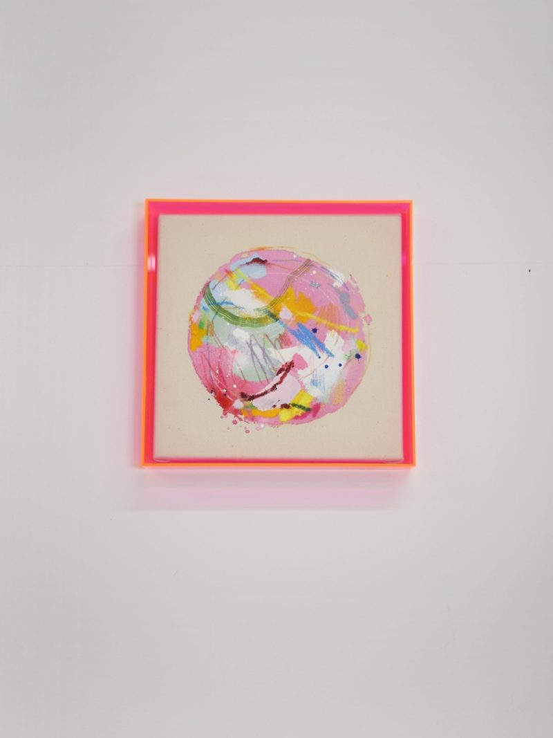 whole world - pink rot | 24x24cm