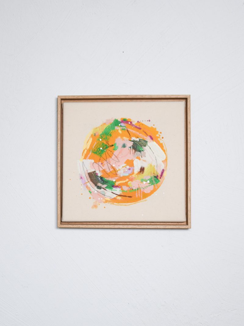 whole world - orange green | 24x24cm
